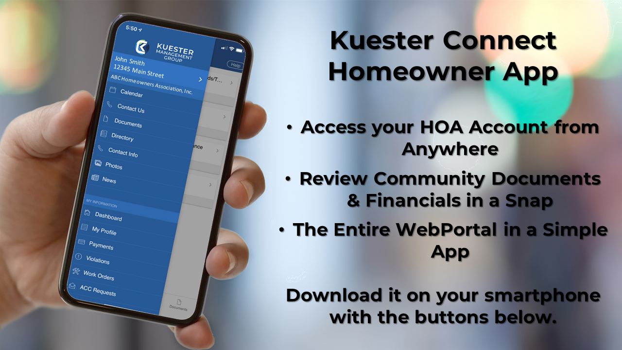 Kuester Connect Homeowner And Board App Kuester Management Group